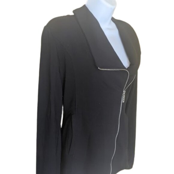 PARASUCO Black Asymmetrical Blazer Size Large - Picture 2 of 3